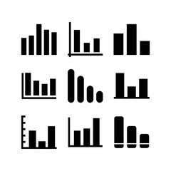 bar chart icon or logo isolated sign symbol vector illustration - high quality black style vector icons
