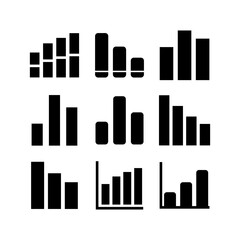 bar chart icon or logo isolated sign symbol vector illustration - high quality black style vector icons
