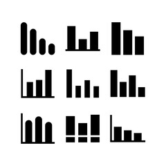 bar chart icon or logo isolated sign symbol vector illustration - high quality black style vector icons
