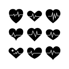 heartbeat icon or logo isolated sign symbol vector illustration - high quality black style vector icons
