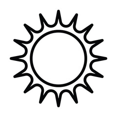 sun icon, sunny vector, hot illustration
