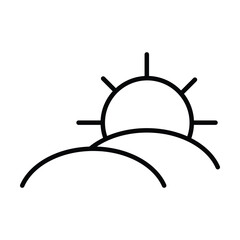 sun icon, sunny vector, hot illustration