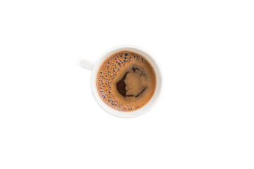 Cup of coffee on transparent back ground