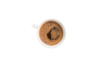 Cup of coffee on transparent back ground