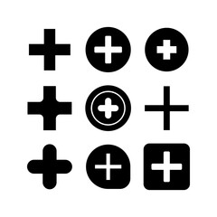 plus icon or logo isolated sign symbol vector illustration - high quality black style vector icons
