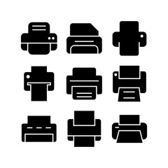 printer icon or logo isolated sign symbol vector illustration - high quality black style vector icons
