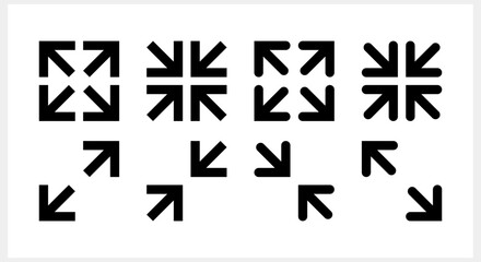 Full screen icon Max min Stencil Vector stock illustration EPS 10