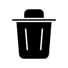 trash bin icon or logo isolated sign symbol vector illustration - high quality black style vector icons

