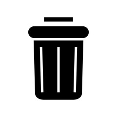 trash bin icon or logo isolated sign symbol vector illustration - high quality black style vector icons
