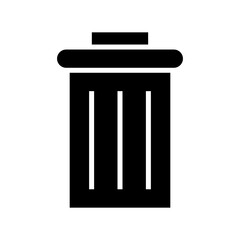 trash bin icon or logo isolated sign symbol vector illustration - high quality black style vector icons

