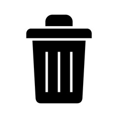 trash bin icon or logo isolated sign symbol vector illustration - high quality black style vector icons
