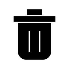 trash bin icon or logo isolated sign symbol vector illustration - high quality black style vector icons
