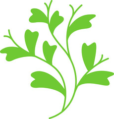 green leaves and branch illustration