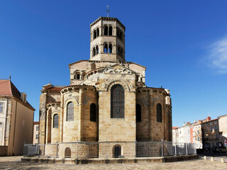 Abbatiale Saint-Austremoine, d'Issoire , église romane, Puy de Dome département,...