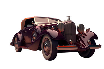 Antique Car, Art Deco Era Car, Retro Automobile, Old-Fashioned Automobile Collector's Model 2