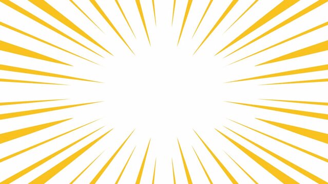黄色の集中線のアルファつきループアニメーション