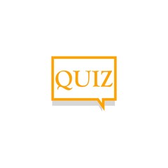 Quiz time icon logo isolated on white background