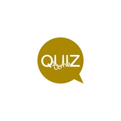 Quiz time icon logo isolated on white background