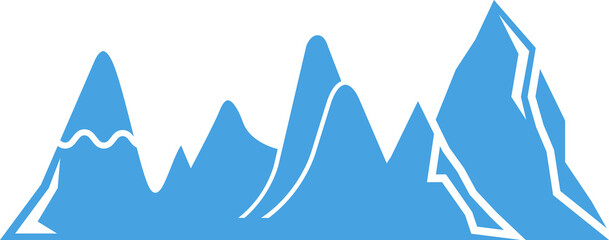 silhouette mountain range illustration