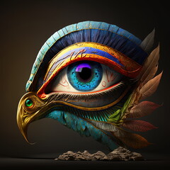 Cinematic Colorful Ancient Egyptian Mystical Eye Of Horus - Atenvalley.com