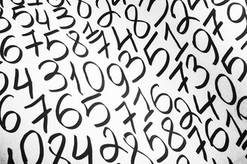 Numbers texture abstraction. Global economy crisis concept. Finance data or education concept. 