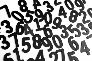 Numbers texture abstraction. Global economy crisis concept. Finance data or education concept. 