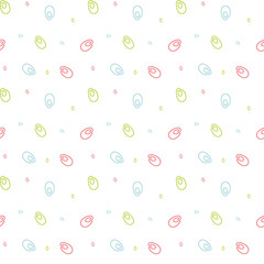 Seamless pattern with Easter eggs. . Festive pattern for fabric, wrapping paper, childrens clothing. Vector illustration.