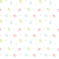 Seamless pattern with Easter eggs. . Festive pattern for fabric, wrapping paper, childrens clothing. Vector illustration.