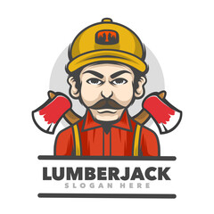 Lumberjack cute mascot