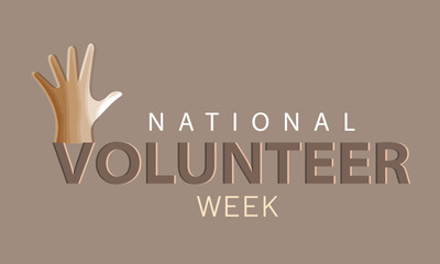 April is National Volunteer Month.  Template for background, banner, card, poster 