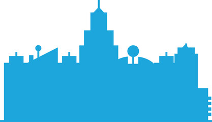 city skyscraper silhouette illustration