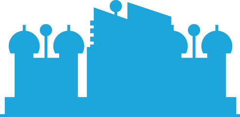 city skyscraper silhouette illustration