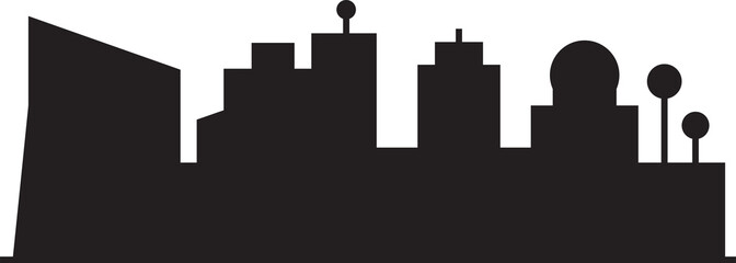 city skyscraper silhouette illustration