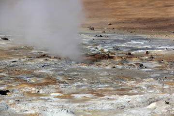 Zone de géothermie en Islande