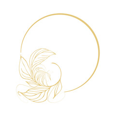 Elegant frame, background, floral wreath, gentle monogram with hand drawn wild herbs and flowers.  vintage botanical illustration for invitation or wedding decor, logo, label, branding