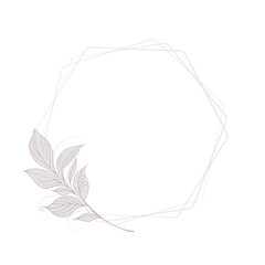 Elegant frame, background, floral wreath, gentle monogram with hand drawn wild herbs and flowers.  vintage botanical illustration for invitation or wedding decor, logo, label, branding