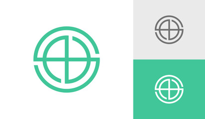 Abstract circle letter S monogram logo design vector