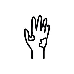 Scleroderma black line icon.