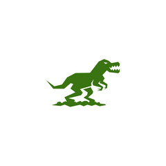 Naklejka premium Dinosaur Tyrannosaurus geometric shapes. Logo design.