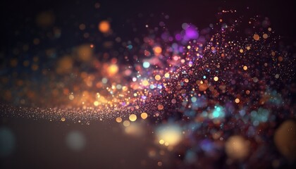 Obraz premium Mysterious abstract bokeh background generated by AI technology