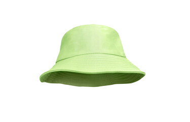 green bucket hat isolated  PNG transparent - obrazy, fototapety, plakaty