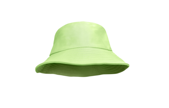 green bucket hat isolated  PNG transparent
