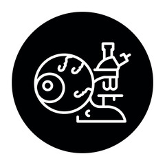 In vitro fertilization black line icon. Fertilization.
