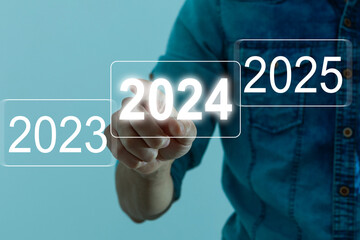2023 2024 2025 for preparation and focus new business of new year concept.