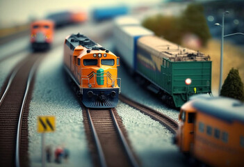 Artificial Perspective: A 3D Tilt-Shift Train Journey Through a Miniaturized City Skyline