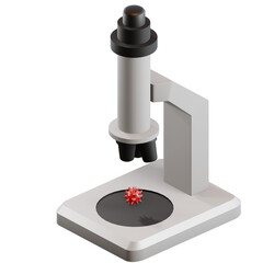 3d microscope education icon