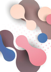 Abstract overlay shapes. Wavy shapes, flowing elements, flow lines. Trendy futuristic design for banner, flyer, poster, logo. Vector