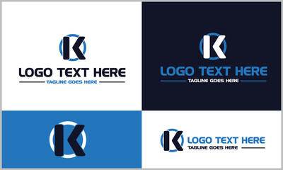 K Abstract Alphabet Letter Logo Design Set