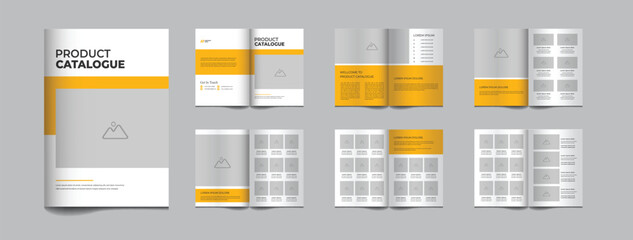 Fototapeta na wymiar 12 pages product catalogue modern template design
