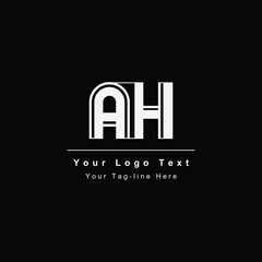 AH or HA letter logo. Unique attractive creative modern initial AH HA A H initial based letter icon logo